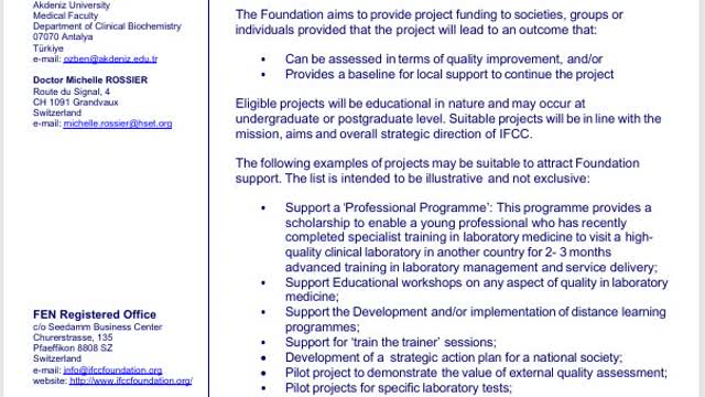 Cơ Hội Tài Trợ Dự Án Giáo Dục Y Sinh Từ Quỹ FEN – IFCC | Hạn cuối: 30/06/2025